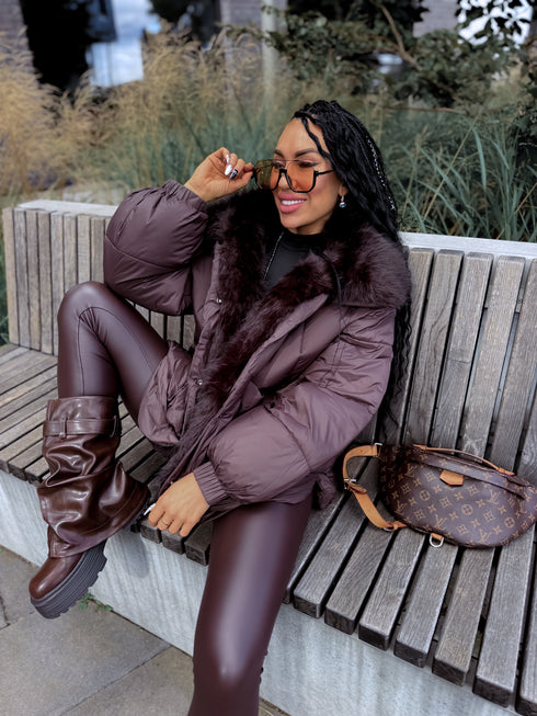 Short jacket "NORTH FL257" - CHOCO